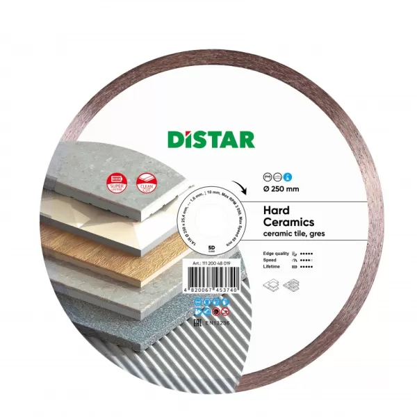 Диск алмазний Distar Hard Ceramics 250мм