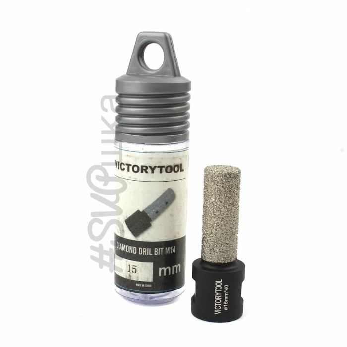 Фреза алмазная VICTORYTOOL 15 мм пальчиковая М14