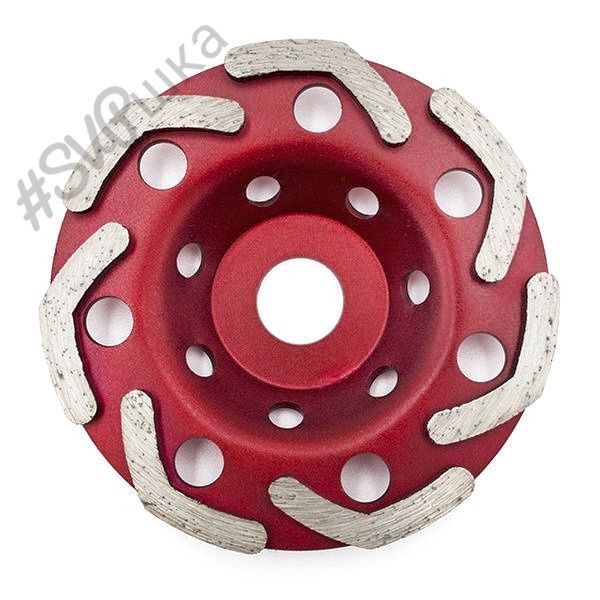 Чашка алмазна шліфувальна (фреза) по бетону 125 мм V-образний сегмент