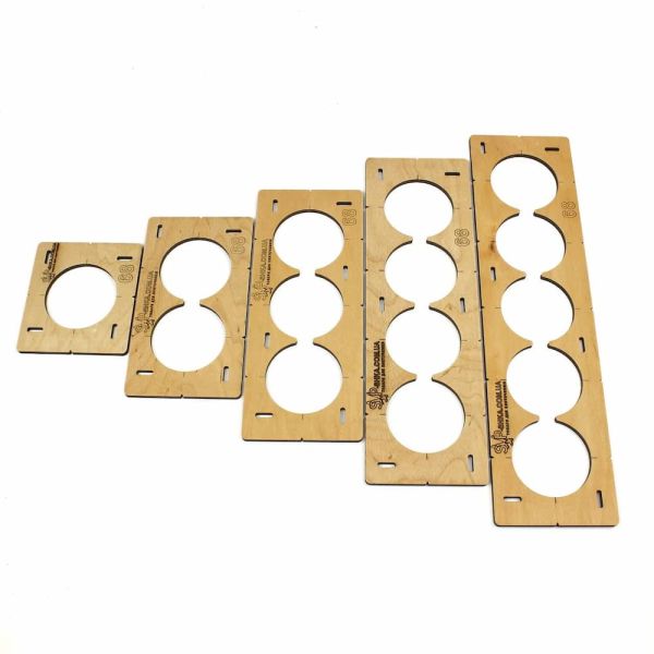 Набір шаблонів для розмітки та свердління підрозетників 5шт Ø68мм